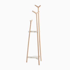 Beech Forc Coat Stand with White Frame by Lagranja Design for Mobles 114