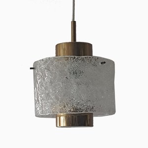 Lampada da soffitto in vetro di J. T. Kalmar per Kalmar Franken KG, anni '70