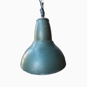 Lampada da soffitto verde di Holophane, anni '70