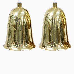 Swedish Brass Pendant Lamps by Boréns, 1950s, Set of 2