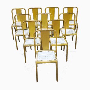 Model T4 Dining Chairs from Tolix, 1940s, Set of 8