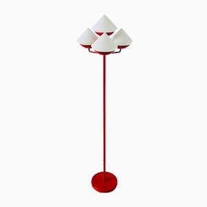 Red Opaline Floor Lamp from Kaiser Idell / Kaiser Leuchten, 1960s