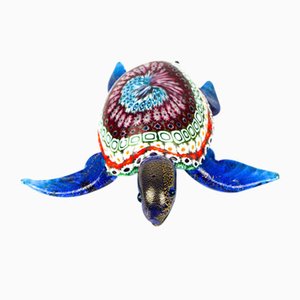 Sculpture Sea Turtle Murrina Millefiori from Made Murano Glass, 2019