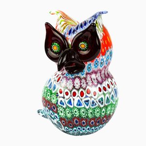 Sculpture Owl Murrina Millefiori from Made Murano Glass, 2019
