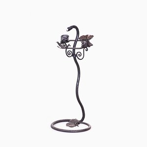 Art Deco Wrought Iron Candleholder, 1920s