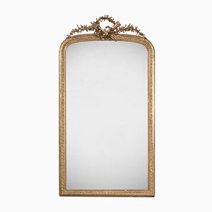Antique French Giltwood-Framed Mirror