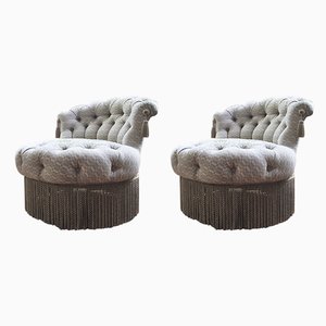 Antique Lounge Chairs, Set of 2