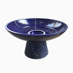 Large Blue Ceramic Bowl, 1970s