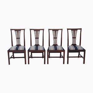 Antique Victorian Mahogany Dining Chairs, Set of 4