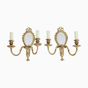 Mid-Century Ormolu Wandleuchten, 1960er, 2er Set