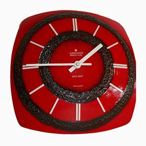 German Ceramic Clock from Junghans, 1970s