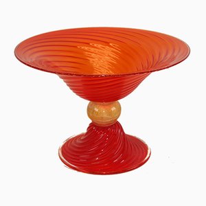 Coupe en Verre de Murano Rouge par Gianni Seguso pour Seguso, 1980s