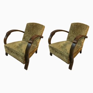 Set of Art Deco Armchairs, 1920s