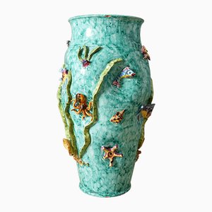 Italienische Keramikvase von Vietri Scotto, 1950er