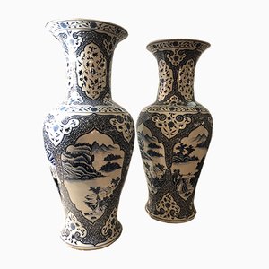 Vases Balustres en Porcelaine, Chine, années 20, Set de 2