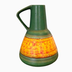 Grün-gelbe westdeutsche Vase von Dümler & Breiden, 1950er