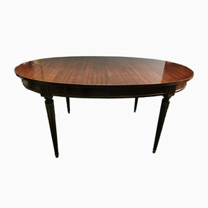 French Mahogany Extendable Dining Table, 1950s