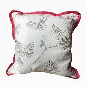 Metallic Floral Embroidery Pillow by Katrin Herden for Sohil Design