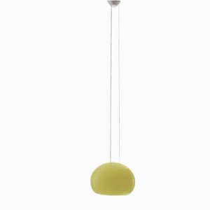 Yellow Glass Pendant Lamp by Uno & Östen Kristiansson for Luxus, 1960s