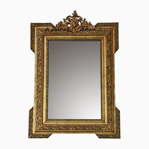 Espejo antiguo dorado, década de 1900