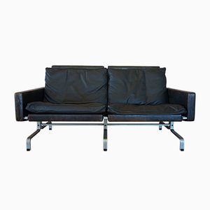 Black Leather Sofa by Poul Kjærholm for E. Kold Christensen, 1960s