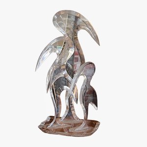 Acrylic Glass Bird Sculpture by Hivo Van Teal, 1980s