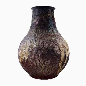 Antike Vase aus glasiertem Steingut von Svend Hammershøi für Kähler