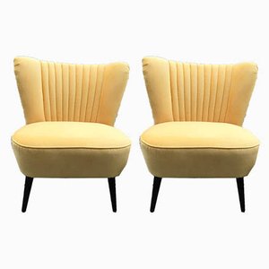 Yellow Lounge Chairs, 1950s, Set of 2