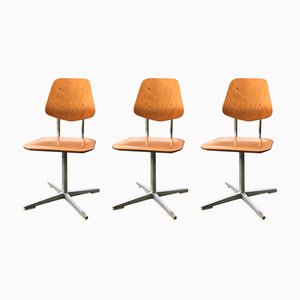 Chaises d'Ecole de Embru, Suisse, 1960s, Set de 3