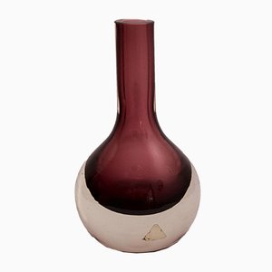 Mid-Century Finnish Purple Kolben Vase by Tamara Aladin Riihimaki for Riihimaen Lasi Oy