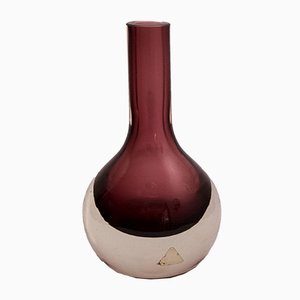 Vase Kolben Mid-Century Violet par Tamara Aladin Riihimaki pour Riihimaen Lasi Oy, Finlande