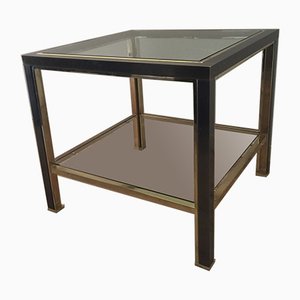 Brushed Steel and Brass Side Table from Belgo Chrom, 1980s