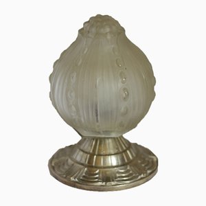 Kleine Art Déco Modell Lampe Boule Tischlampe, 1920er