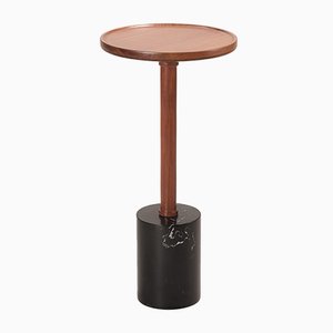 Cylinder Monterrey Side Table in Black Marble by Caterina Moretti for Peca