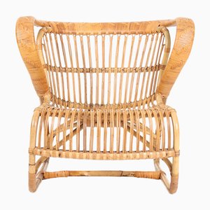 Danish Bamboo Lounge Chair, 1950s