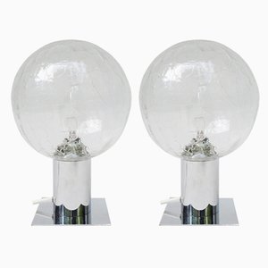 Small Space Age Table Lamps, 1970s, Set of 2