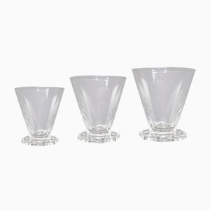 Service à Verre Quincy par R. Lalique, années 30, Set de 26