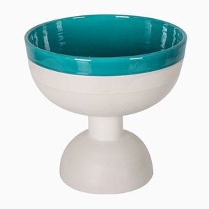 White and Green Bowl by Ettore Sottsass, 1980s