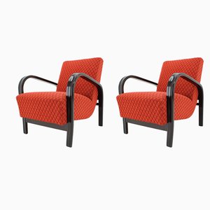 Fauteuils par Kropacek et Kozelka, années 50, Set de 2