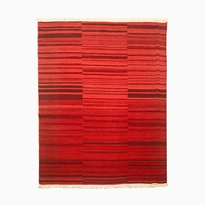 Alfombra Kilim india vintage de algodón y lana, años 70