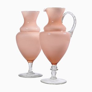 Vases en Verre de Empoli, 1960s, Set de 2