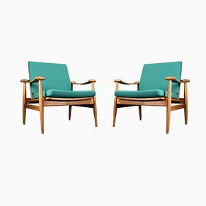Set de Fauteuils en Teck par Finn Juhl pour France & Søn / France & Daverkosen, 1960s