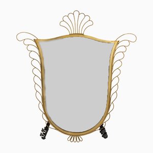Mid-Century Brass Mirror