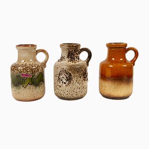 Vintage German Vases from Scheurich, 1970s, Set of 3