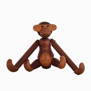 Escultura de mono Mid-Century de teca de Kay Bojesen