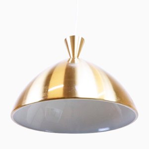 Gold Metal Ceiling Lamp, 1960s