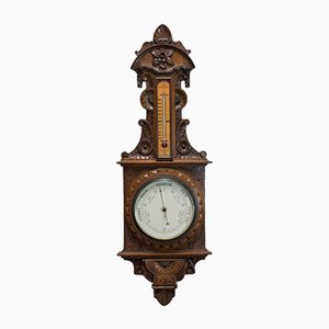 Englischer Vintage Fabrik-Barometer aus Eiche, 1940er