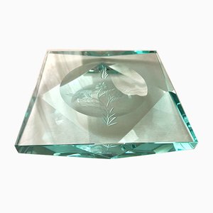 Crystal Ashtray by Pietro Chiesa for Fontana Arte, 1950s