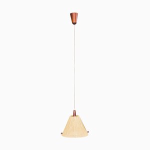 Lampe à Suspension en Raphia de Temde, 1960s