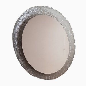 Specchio vintage con luce, anni '60